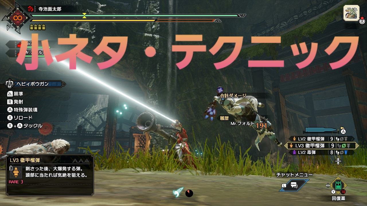 ヘビィボウガンの小ネタや操作のコツ テクニック集 モンハンライズ ギガンくずブログ モンハンライズ